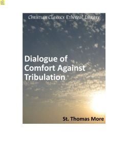 St. ThomasMore: Comfort Against Tribulation
