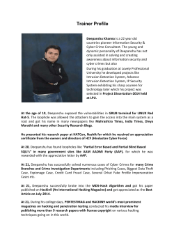 Trainer Profile - Itronix Solution