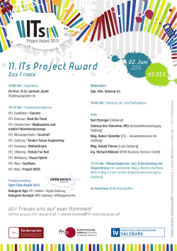 Einladung its project award 2015.indd