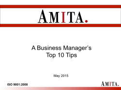 A Business Manager`s Top 10 Tips