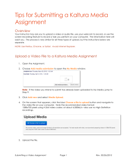 How to Submit a Video Assignment