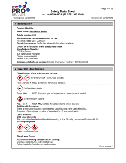 Safety Data Sheet - ITW Professional Brands