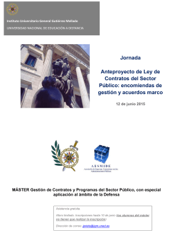 Jornada Anteproyecto de Ley de Contratos del Sector PÃºblico