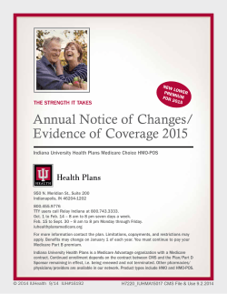 Choice 2015 Annual Notice of Change and Evidence of