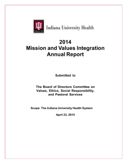 Mission & Values Integration report
