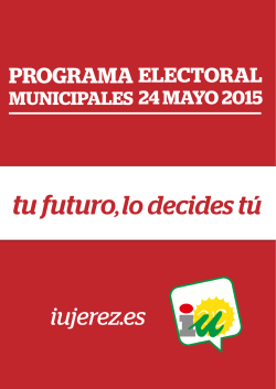 Programa Electoral Izquierda Unida Jerez - IU