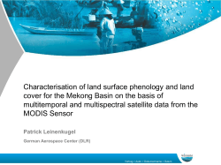 Characterisation of Land surface phenology and land cover for the