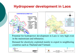 Hydropower development in Laos