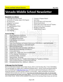 May 2015 - Irvine Unified School District