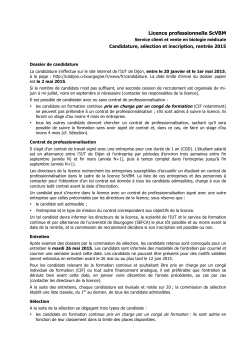 ProcÃ©dure candidature ScVBM 15 - IUT Dijon