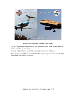 Amsterdam/Heathrow Airbridge â Pilot Briefing