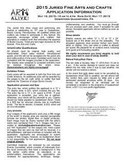 2015 Juried Fine Arts and Crafts Application