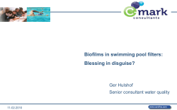 Biofilm in swimming pool filters: Blessing in
