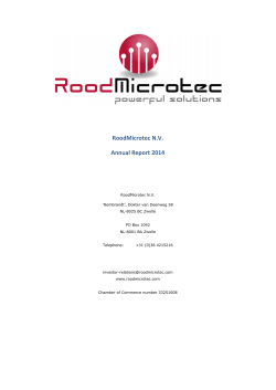 RoodMicrotec N.V. Annual Report 2014