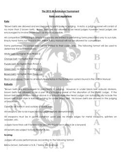 The 2015 All Butokukan Tournament Rules and regulations