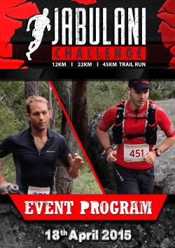 Event Program - Jabulani Challenge