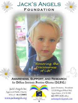 brochure/leaflet - Jack`s Angels Foundation