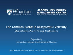 The Common Factor in Idiosyncratic Volatility: