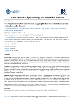 Jacobs Journal of Epidemiology and Preventive