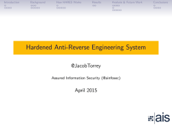 Hardened Anti-Reverse Engineering System