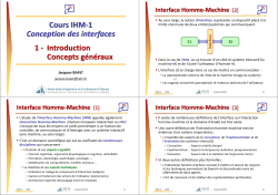 Cours IHM-1 Conception des interfaces 1
