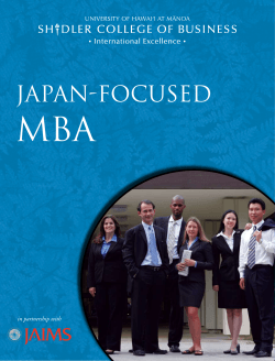 Japan-focused MBA