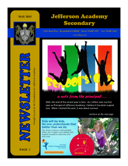 the Secondary Newsletter