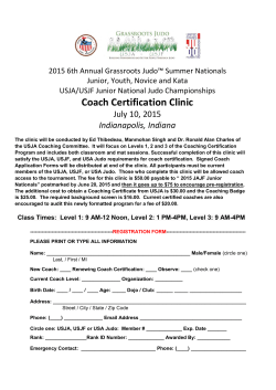 National Coach Clinic Form - the JAJF 2015 Tournament Site