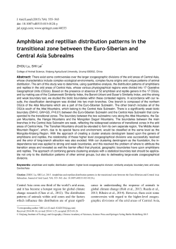 Amphibian and reptilian distribution patterns in the transitional zone