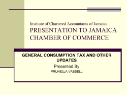 General Consumption Tax & Other Updates -ICAJ