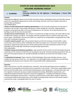 STATE OF OUR NEIGHBORHOOD 2015 HOUSING WORKING GROUP