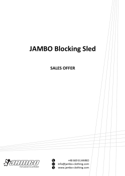 JAMBO Blocking Sled