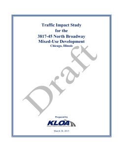 Traffic Impact Study for the 3817-45 North Broadway Mixed