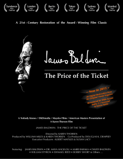 Press Kit - James Baldwin: The Price of the Ticket
