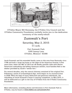 Zumwalt`s Fort â Dedication Invitation