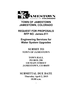 RFP James.011_Engineering Services for Water System Upgrades