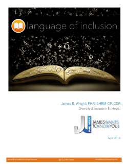Language of Inclusion - JamesWantsToKnowYou.com