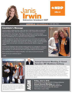 e-newsletter - Janis Irwin