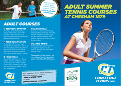 Chesham 1879 Adult Coaching
