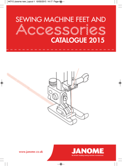 Janome Accessories Catalogue