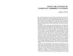 susto: the context of community morbidity patterns
