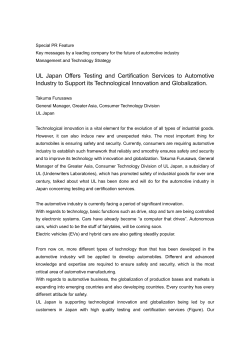 UL Japan Offers Testing and Certification Services to Automotive