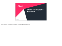 unity technology roadmap