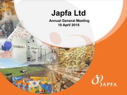 SGXnet 150415 Japfa Ltd AGM Presentation