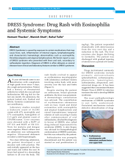 DRESS Syndrome: Drug Rash with Eosinophilia and Systemic