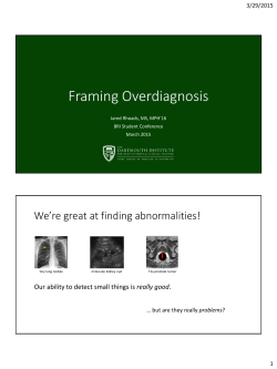 Framing Overdiagnosis