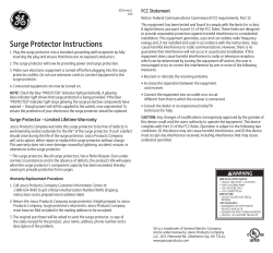 Surge Protector Instructions