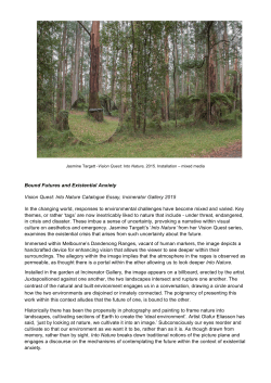 Bound Futures and Existential Anxiety Vision Quest: Into Nature