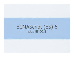 ECMAScript (ES) 6