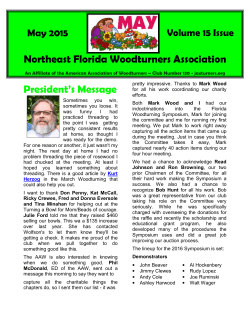 the PDF file - Northeast Florida Woodturners Association